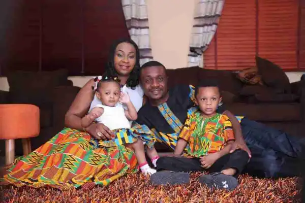 Gospel Singer, Nathaniel Bassey, His Wife & Children In Cute Family Photo